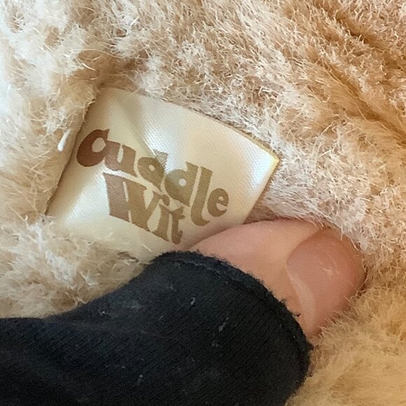 Vtg Cuddle Wit Beige Plush Easter Bunny Rabbit Stuffed Animal Toy 25" Tall - Picture 4 of 7